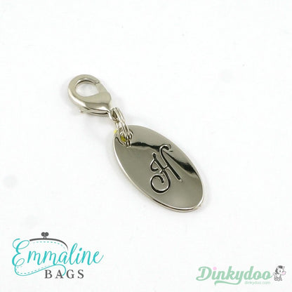 Emmaline Bags - Zipper Pull - Script Alphabet in NIckel