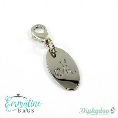 Emmaline Bags - Zipper Pull - Script Alphabet in NIckel