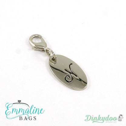Emmaline Bags - Zipper Pull - Script Alphabet in NIckel