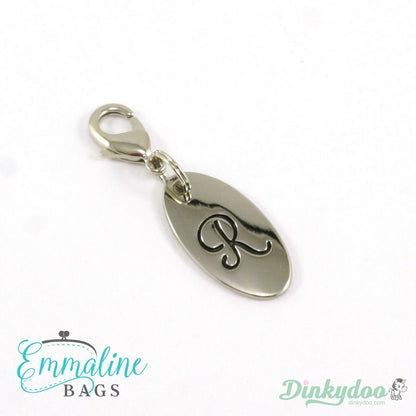Emmaline Bags - Zipper Pull - Script Alphabet in NIckel