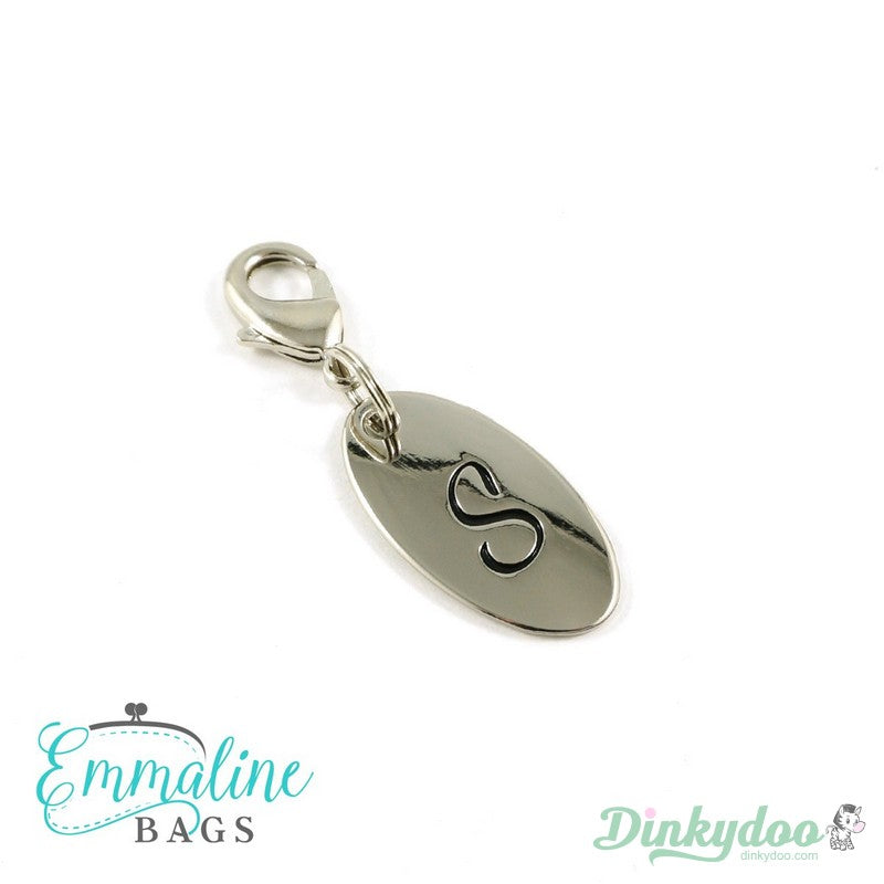 Emmaline Bags - Zipper Pull - Script Alphabet in NIckel