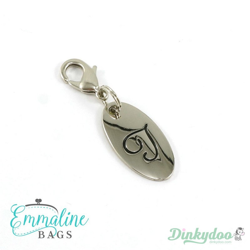 Emmaline Bags - Zipper Pull - Script Alphabet in NIckel