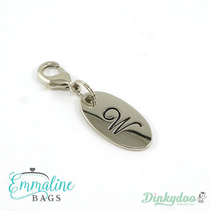 Emmaline Bags - Zipper Pull - Script Alphabet in NIckel