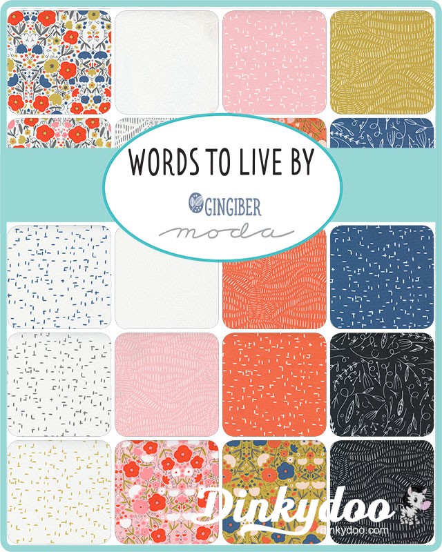 Words To Live By - Mini Charm Pack - Gingiber - Moda