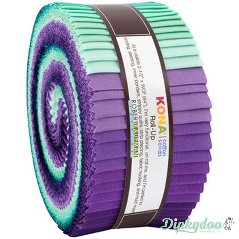 Kona Solids - Aurora Palette Jelly Roll - Robert Kaufman