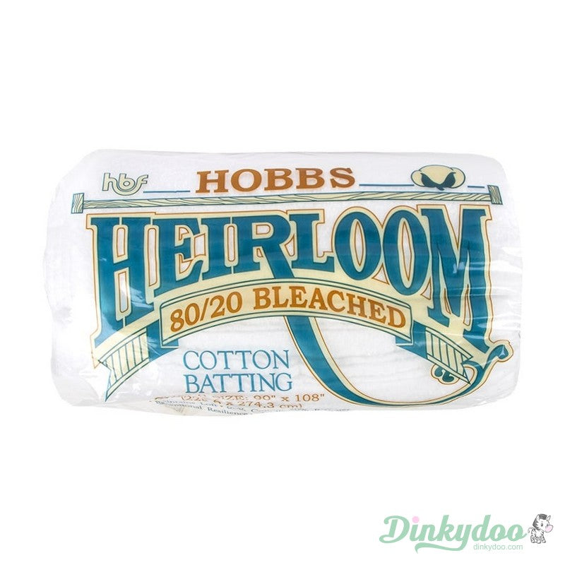 Hobbs Heirloom Bleached 80/20 Cotton/Poly Blend Batting - Queen Size