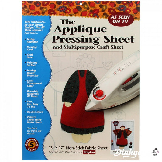 The Applique Pressing Sheet - Bear Thread Designs (Pre-order: Apr 2026) - Dinkydoo Fabrics