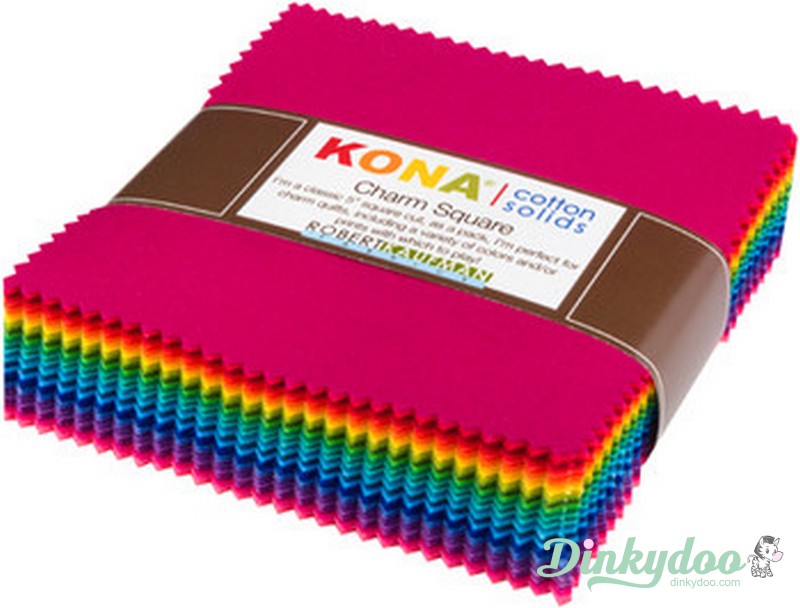 Kona Solids - Bright 101pc - Charm Pack - Robert Kaufman