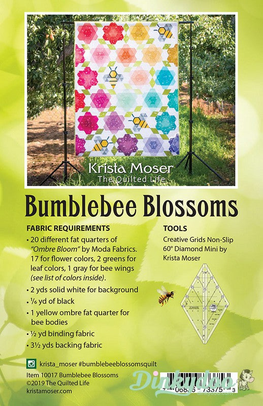 Bumblebee Blossoms Pattern - V and Co. - Moda