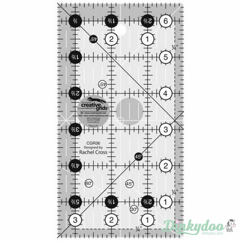 Creative Grids - 3.5" x 6.5" Quilt Ruler (Pre-order: Jun 2024)