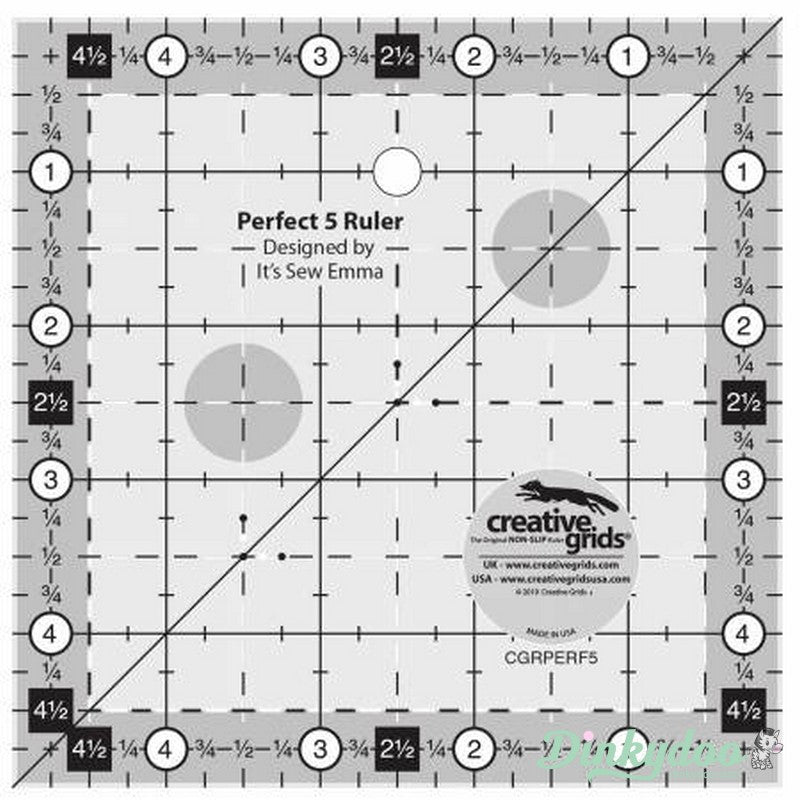 Creative Grids - Perfect 5 Quilt Ruler (Pre-order: Jun 2024)