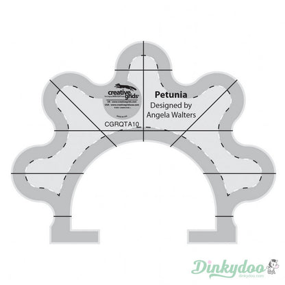 Creative Grids - Angela Walters Machine Quilting Tool - Petunia (Pre-order: Jan 2026)