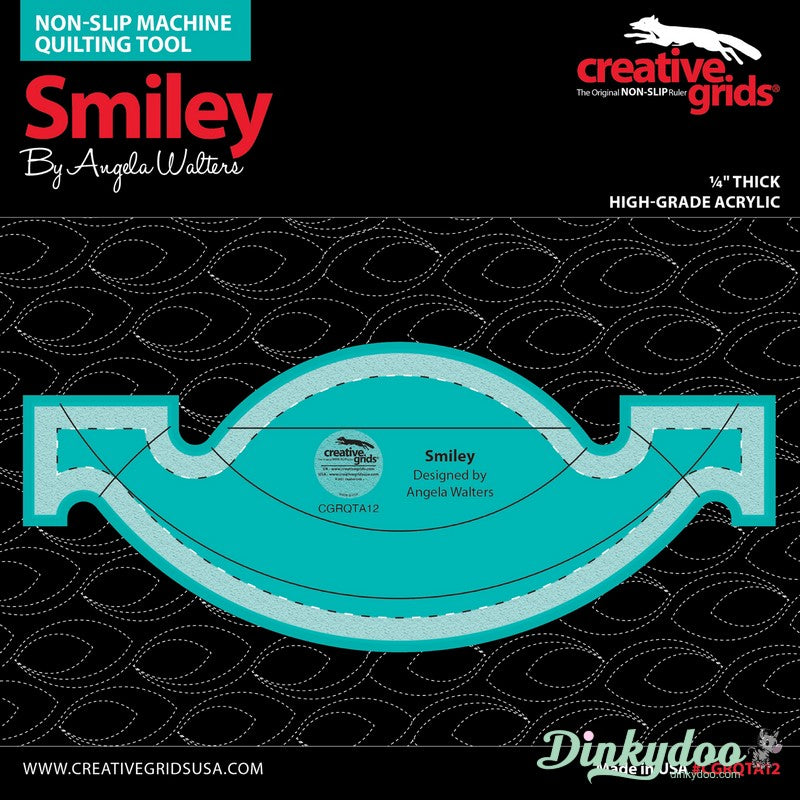 Creative Grids - Angela Walters Machine Quilting Tool - Smiley (Pre-order: May 2024)