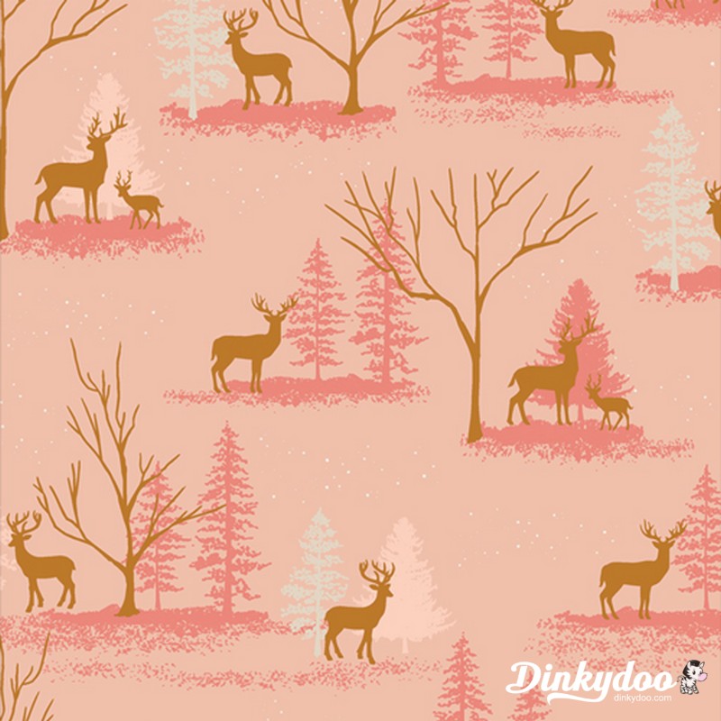 Cozy & Magical - Deer in Winterland - Maureen Cracknell - Art Gallery Fabrics