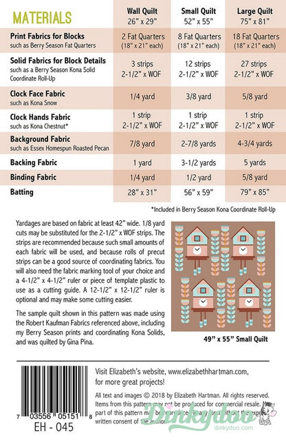 Cuckoo - Quilt Pattern - Elizabeth Hartman
