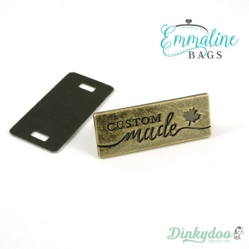 Emmaline Bags - Metal Bag Label - "Custom Made"