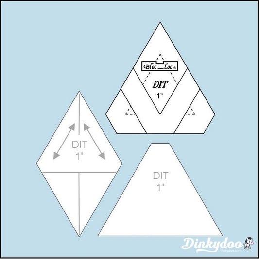 Bloc Loc - 1" Diamond in a Triangle Ruler (Pre-order: Jun 2024)