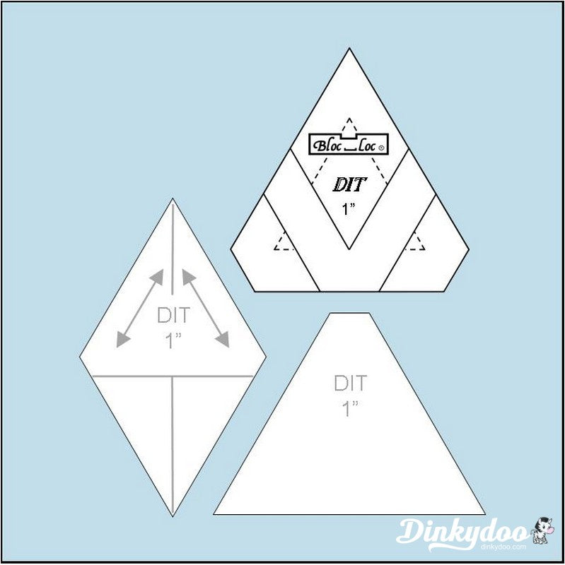 Bloc Loc - 1" Diamond in a Triangle Ruler (Pre-order: Aug 2026)