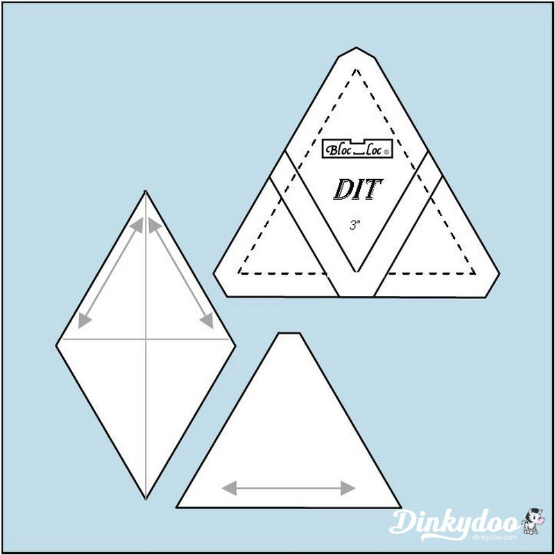 Bloc Loc - 3" Diamond in a Triangle Ruler