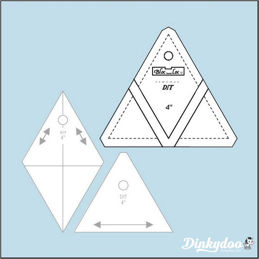 Bloc Loc - 4" Diamond in a Triangle Ruler (Pre-order: Jun 2024)