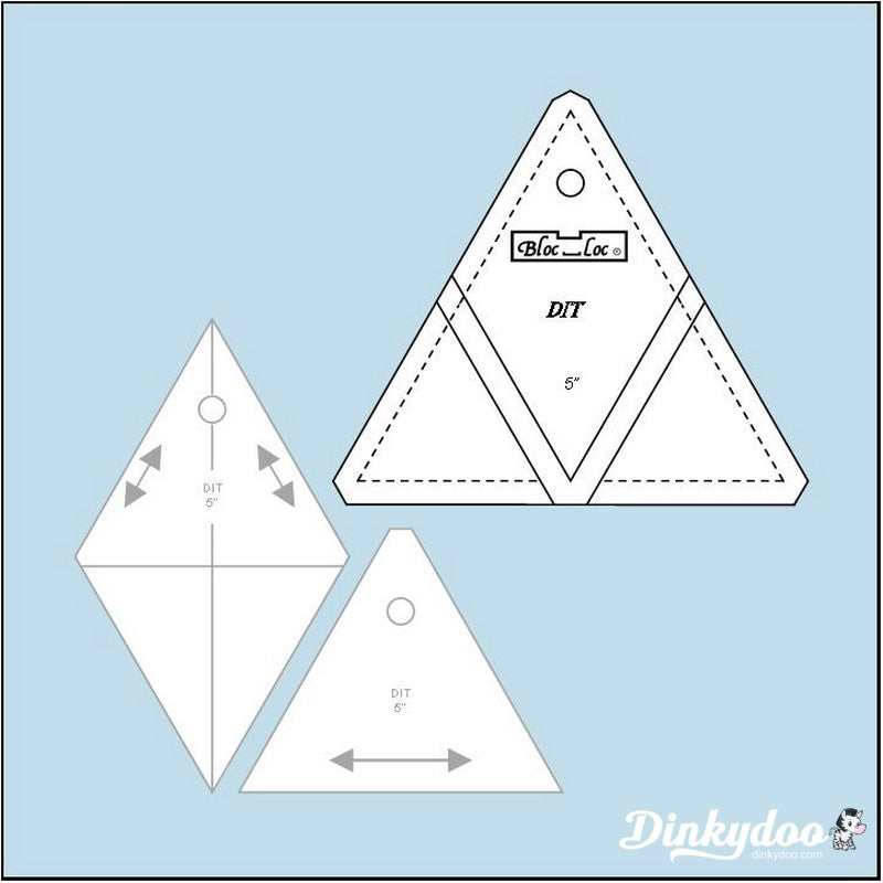 Bloc Loc - 5" Diamond in a Triangle Ruler (Pre-order: May 2024)