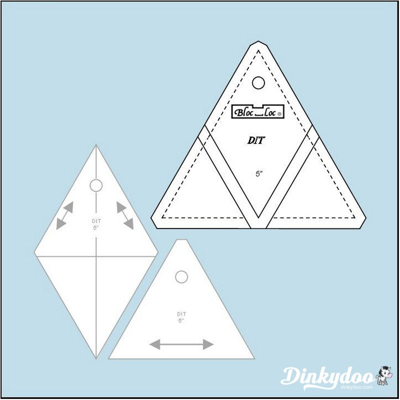 Bloc Loc - 5" Diamond in a Triangle Ruler (Pre-order: Aug 2026)