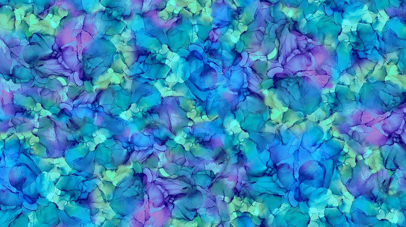 Allure - Watercolor Bloom in Deep Ocean - Deborah Edwards - Northcott (Pre-order: Oct 2023)