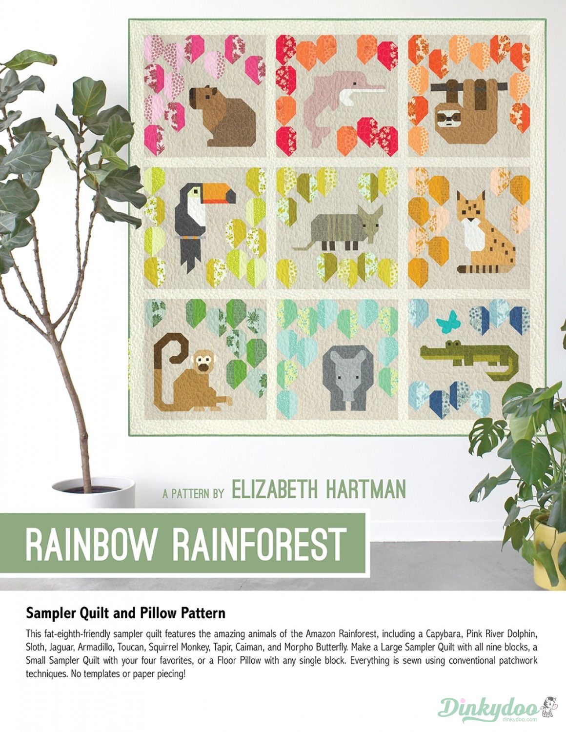 Rainbow Rainforest - Quilt Pattern - Elizabeth Hartman