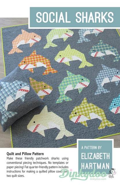 Social Sharks - Quilt Pattern - Elizabeth Hartman