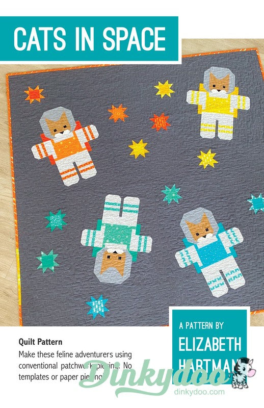 Cats in Space Pattern - Elizabeth Hartman