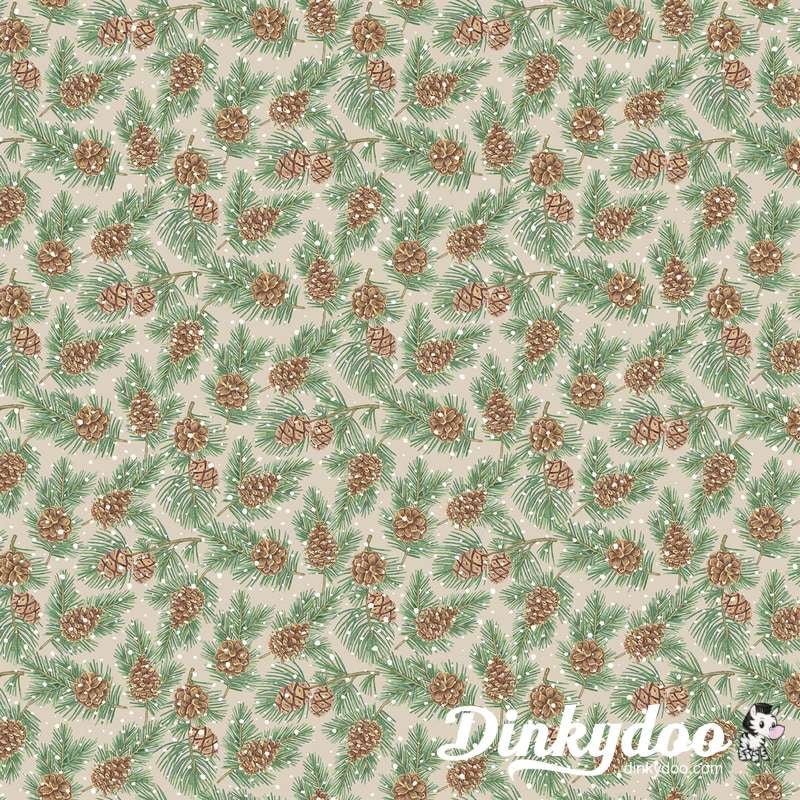 Frosted Forest (Flannel) Pinecones F24303-12 - Northcott (S)