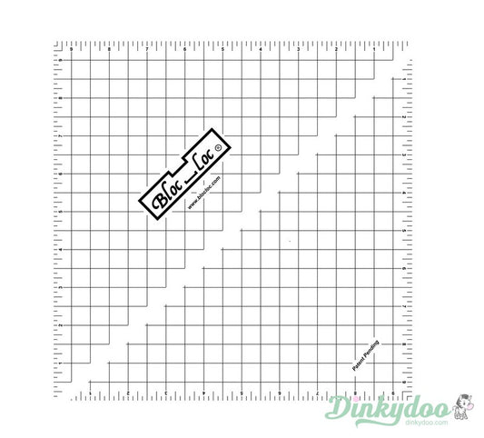 Bloc Loc - 9.5" Half Square Triangle Square Up Ruler (Pre-order: Jan 2026)