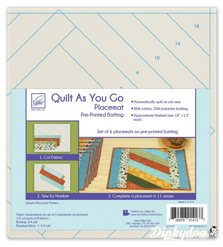 Quilt As You Go Placemats (6) - Jakarta - June Tailor (Pre-order: Aug 2026)