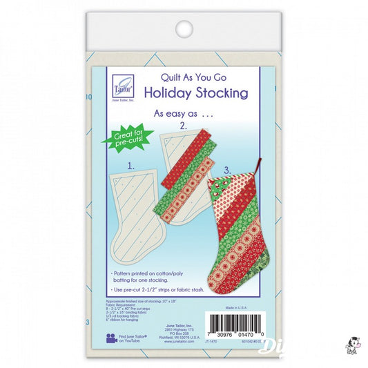 Quilt As You Go Holiday Stockings - June Tailor (Pre-order: May 2026) - Dinkydoo Fabrics