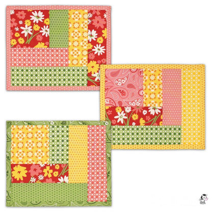 Quilt As You Go Mug Mat Log Cabin - June Tailor (Pre-order: May 2026) - Dinkydoo Fabrics