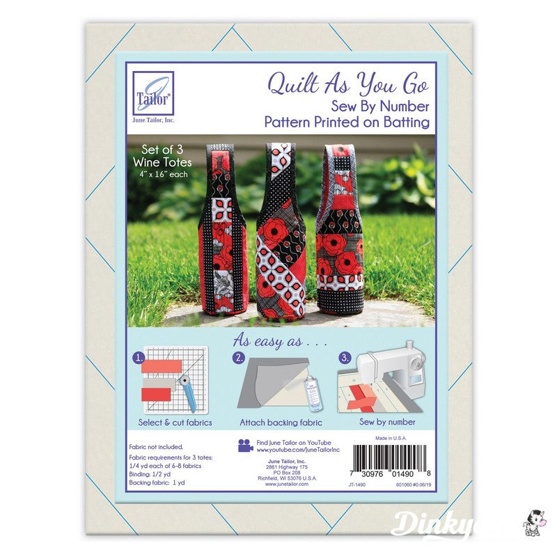 Quilt As You Go Wine Totes - June Tailor (Pre-order: Aug 2026)
