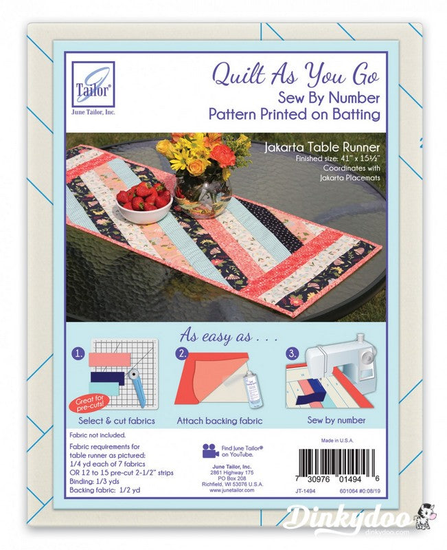 Quilt As You Go Jakarta Table Runner - June Tailor (Pre-order: May 2026) - Dinkydoo Fabrics