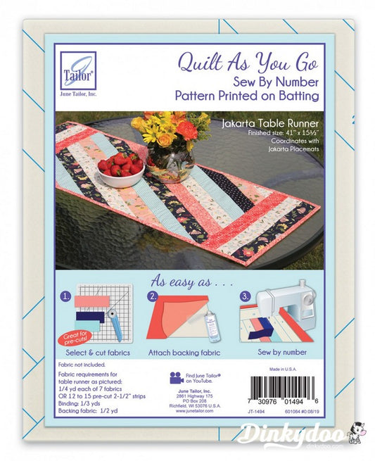 Quilt As You Go Jakarta Table Runner - June Tailor (Pre-order: May 2026) - Dinkydoo Fabrics