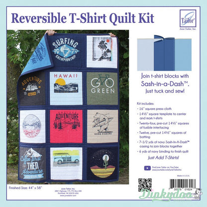 Reversible T-Shirt Quilt Kit - Navy - June Tailor Inc (Pre-order: Jul 2024)