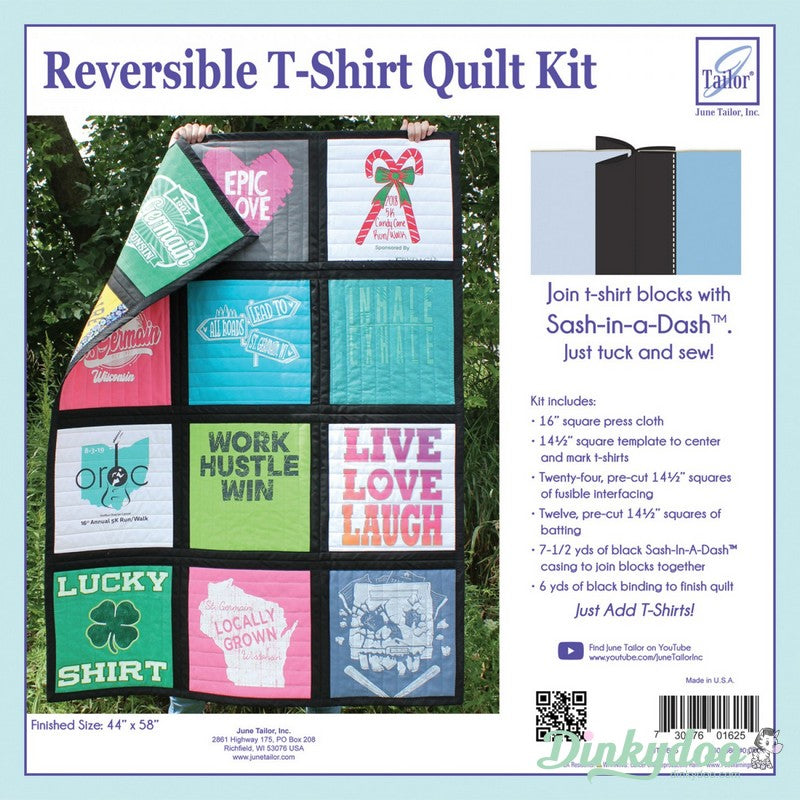 Reversible T-Shirt Quilt Kit - Black - June Tailor Inc (Pre-order: Jul 2024)