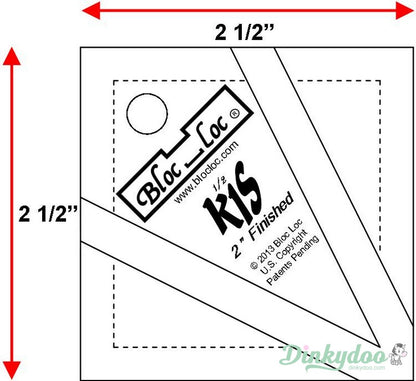 Bloc Loc - 2" Kite in a Square Ruler (Pre-order: Aug 2026)