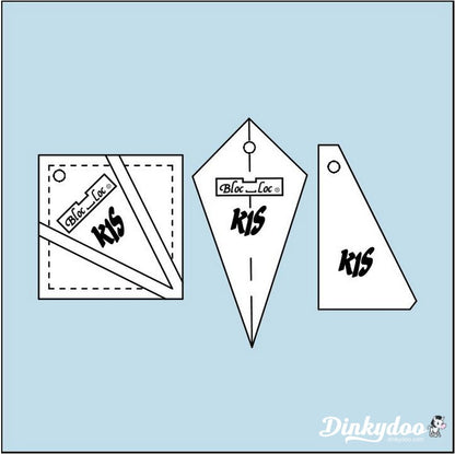 Bloc Loc - 3" Kite in a Square Ruler