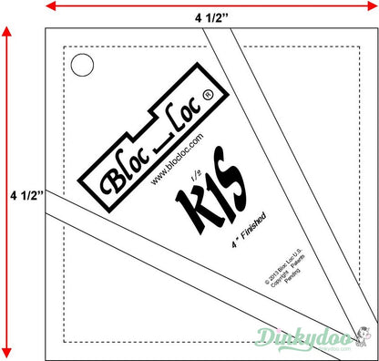 Bloc Loc - 4" Kite in a Square Ruler (Pre-order: Aug 2026)