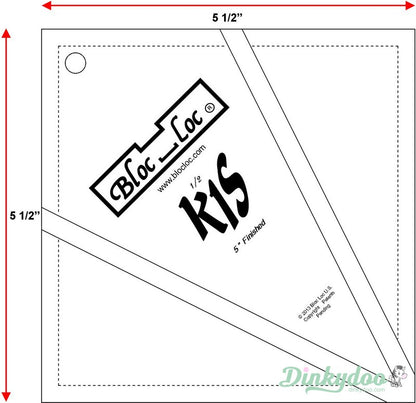 Bloc Loc - 5" Kite in a Square Ruler (Pre-order: Aug 2026)