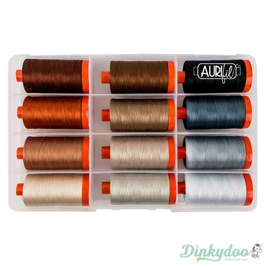 Pat Sloan - The Perfect Box of Neutrals 50wt - Aurifil (FREE STORAGE CASE) (Pre-order: Jan 2026)