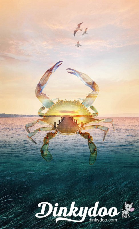 Seaside Crab Digital Panel - (R4619-484)