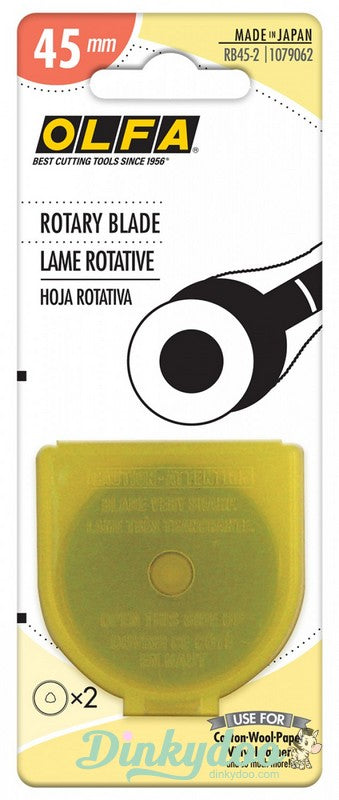 Olfa RB45-2 45mm Rotary Blade 2pc - Dinkydoo Fabrics