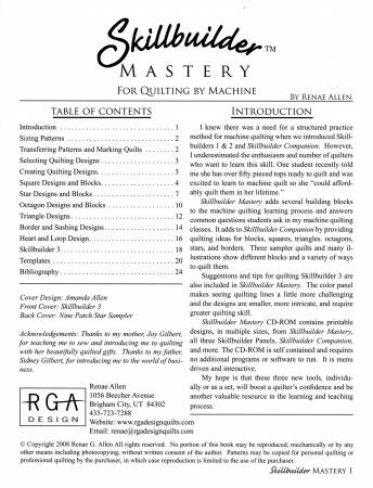 Skillbuilder Mastery for Quilting By Machine Book - RGA Design (Pre-order: May 2024)