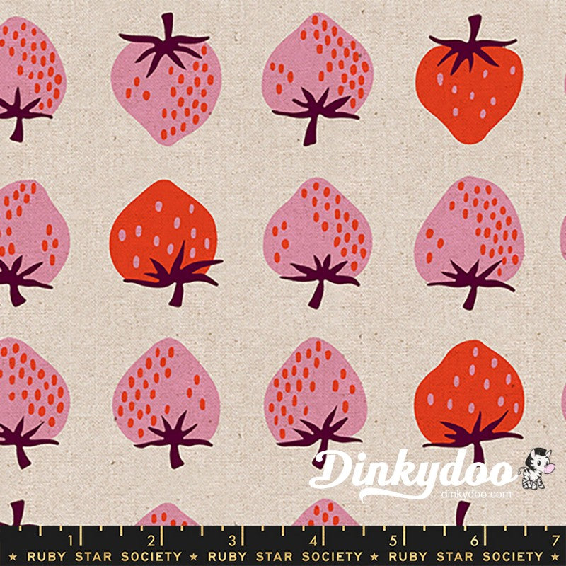 Strawberry & Friends - Strawberry Canvas in Natural - Kim Kight - Ruby Star Society