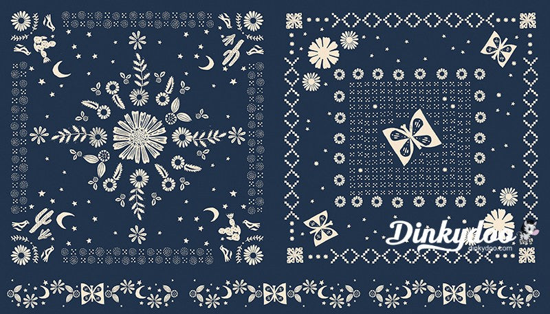 Golden Hour - Bandana Panel in Navy - Alexia Abegg - Ruby Star Society